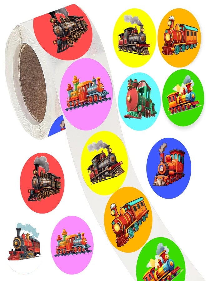 PIBIPAID 500 Pcs Train Party Roll Stickers-Transportation Traffic Baby Shower Birthday Party Favors Supplies Decorations Goodie Bag Stuffers Prize Labels - Image 1